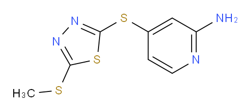 4-((5-(methylthio)-1,3,4-thiadiazol-2-yl)thio)pyridin-2-amine