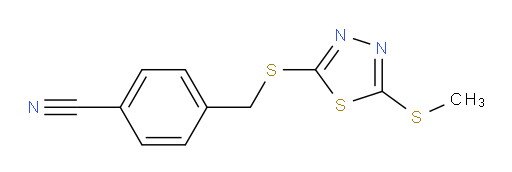 4-(((5-(methylthio)-1,3,4-thiadiazol-2-yl)thio)methyl)benzonitrile