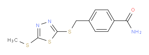 4-(((5-(methylthio)-1,3,4-thiadiazol-2-yl)thio)methyl)benzamide
