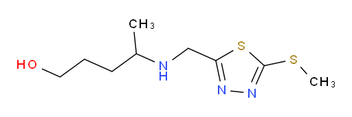 4-(((5-(methylthio)-1,3,4-thiadiazol-2-yl)methyl)amino)pentan-1-ol