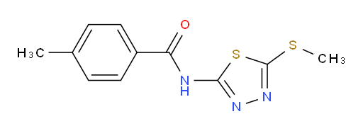 4-methyl-N-(5-(methylthio)-1,3,4-thiadiazol-2-yl)benzamide
