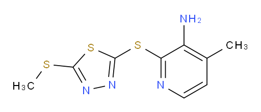 4-methyl-2-((5-(methylthio)-1,3,4-thiadiazol-2-yl)thio)pyridin-3-amine