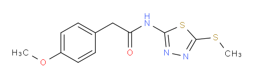 2-(4-methoxyphenyl)-N-(5-(methylthio)-1,3,4-thiadiazol-2-yl)acetamide
