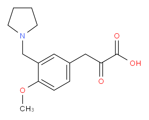 3-(4-methoxy-3-(pyrrolidin-1-ylmethyl)phenyl)-2-oxopropanoic acid