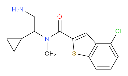 N-(2-amino-1-cyclopropylethyl)-4-chloro-N-methylbenzo[b]thiophene-2-carboxamide