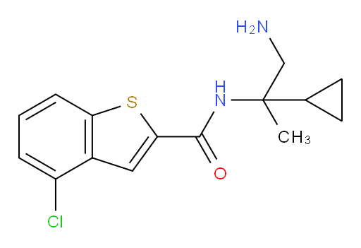 N-(1-amino-2-cyclopropylpropan-2-yl)-4-chlorobenzo[b]thiophene-2-carboxamide