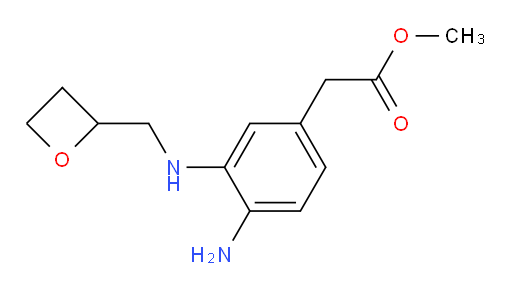 methyl 2-(4-amino-3-((oxetan-2-ylmethyl)amino)phenyl)acetate