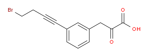 3-(3-(4-bromobut-1-yn-1-yl)phenyl)-2-oxopropanoic acid
