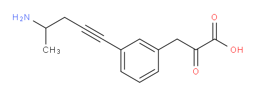 3-(3-(4-aminopent-1-yn-1-yl)phenyl)-2-oxopropanoic acid
