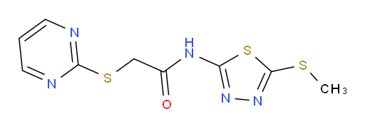 N-(5-(methylthio)-1,3,4-thiadiazol-2-yl)-2-(pyrimidin-2-ylthio)acetamide
