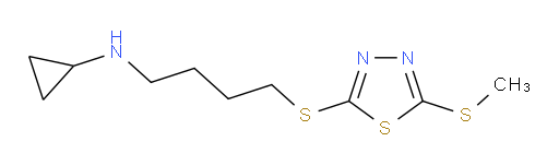 N-(4-((5-(methylthio)-1,3,4-thiadiazol-2-yl)thio)butyl)cyclopropanamine