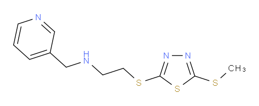 2-((5-(methylthio)-1,3,4-thiadiazol-2-yl)thio)-N-(pyridin-3-ylmethyl)ethanamine