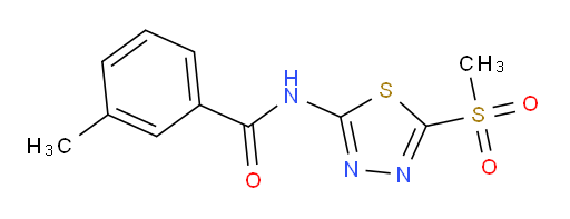 3-methyl-N-(5-(methylsulfonyl)-1,3,4-thiadiazol-2-yl)benzamide