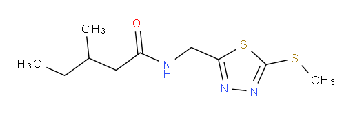3-methyl-N-((5-(methylthio)-1,3,4-thiadiazol-2-yl)methyl)pentanamide