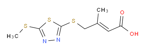 (E)-3-methyl-4-((5-(methylthio)-1,3,4-thiadiazol-2-yl)thio)but-2-enoic acid