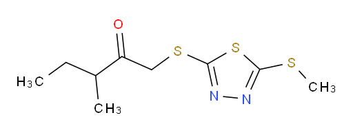 3-methyl-1-((5-(methylthio)-1,3,4-thiadiazol-2-yl)thio)pentan-2-one