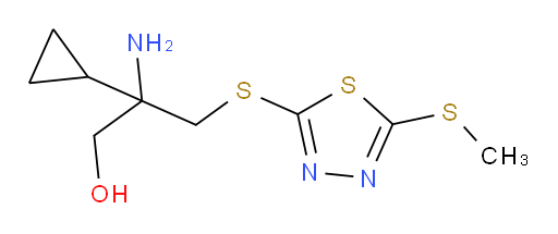 2-amino-2-cyclopropyl-3-((5-(methylthio)-1,3,4-thiadiazol-2-yl)thio)propan-1-ol
