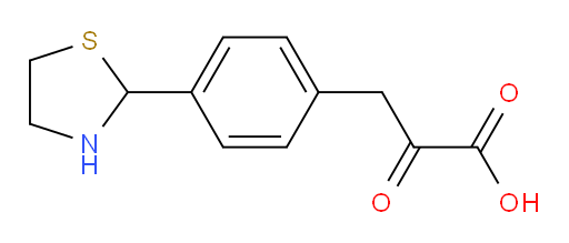 2-oxo-3-(4-(thiazolidin-2-yl)phenyl)propanoic acid