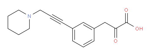 2-oxo-3-(3-(3-(piperidin-1-yl)prop-1-yn-1-yl)phenyl)propanoic acid