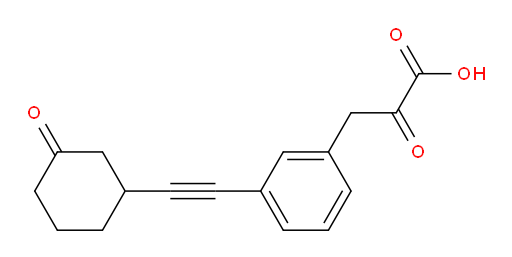2-oxo-3-(3-((3-oxocyclohexyl)ethynyl)phenyl)propanoic acid