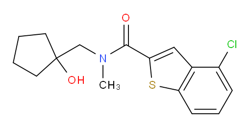 4-chloro-N-((1-hydroxycyclopentyl)methyl)-N-methylbenzo[b]thiophene-2-carboxamide