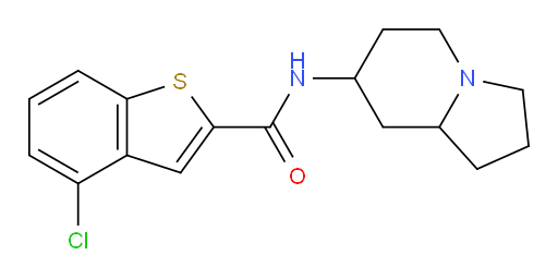 4-chloro-N-(octahydroindolizin-7-yl)benzo[b]thiophene-2-carboxamide