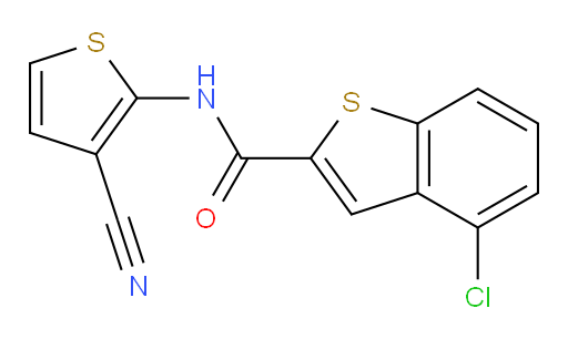 4-chloro-N-(3-cyanothiophen-2-yl)benzo[b]thiophene-2-carboxamide