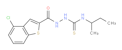 N-(sec-butyl)-2-(4-chlorobenzo[b]thiophene-2-carbonyl)hydrazinecarbothioamide