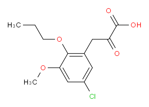 3-(5-chloro-3-methoxy-2-propoxyphenyl)-2-oxopropanoic acid