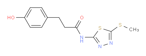 3-(4-hydroxyphenyl)-N-(5-(methylthio)-1,3,4-thiadiazol-2-yl)propanamide