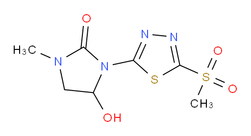 4-hydroxy-1-methyl-3-(5-(methylsulfonyl)-1,3,4-thiadiazol-2-yl)imidazolidin-2-one