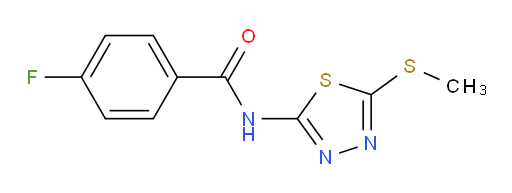 4-fluoro-N-(5-(methylthio)-1,3,4-thiadiazol-2-yl)benzamide