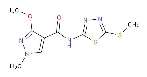 3-methoxy-1-methyl-N-(5-(methylthio)-1,3,4-thiadiazol-2-yl)-1H-pyrazole-4-carboxamide