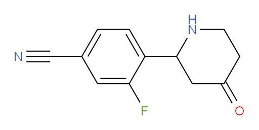 3-fluoro-4-(4-oxopiperidin-2-yl)benzonitrile