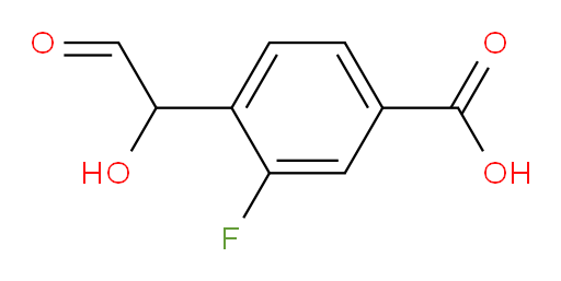 3-fluoro-4-(1-hydroxy-2-oxoethyl)benzoic acid