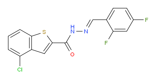 (E)-4-chloro-N'-(2,4-difluorobenzylidene)benzo[b]thiophene-2-carbohydrazide