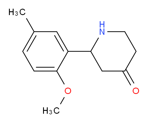 2-(2-methoxy-5-methylphenyl)piperidin-4-one