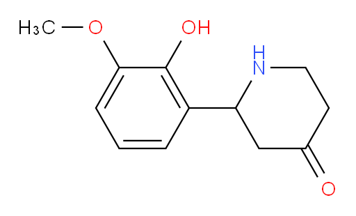 2-(2-hydroxy-3-methoxyphenyl)piperidin-4-one