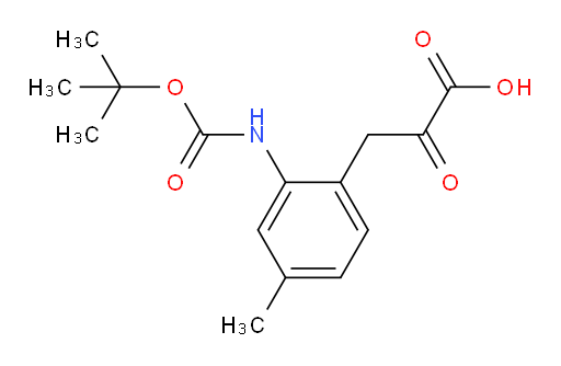 3-(2-((tert-butoxycarbonyl)amino)-4-methylphenyl)-2-oxopropanoic acid
