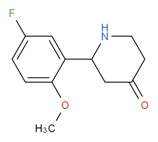 2-(5-fluoro-2-methoxyphenyl)piperidin-4-one