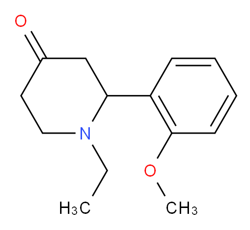 1-ethyl-2-(2-methoxyphenyl)piperidin-4-one