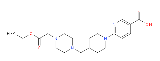 6-(4-((4-(2-ethoxy-2-oxoethyl)piperazin-1-yl)methyl)piperidin-1-yl)nicotinic acid
