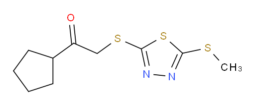 1-cyclopentyl-2-((5-(methylthio)-1,3,4-thiadiazol-2-yl)thio)ethanone
