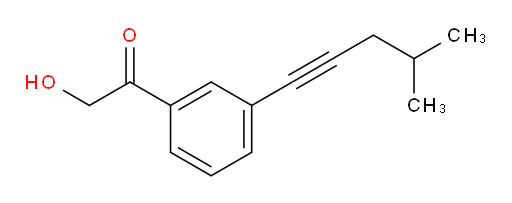 2-hydroxy-1-(3-(4-methylpent-1-yn-1-yl)phenyl)ethanone