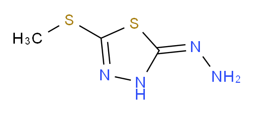 (E)-2-hydrazono-5-(methylthio)-2,3-dihydro-1,3,4-thiadiazole