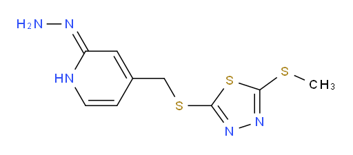 (Z)-2-(((2-hydrazono-1,2-dihydropyridin-4-yl)methyl)thio)-5-(methylthio)-1,3,4-thiadiazole