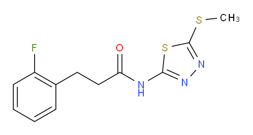 3-(2-fluorophenyl)-N-(5-(methylthio)-1,3,4-thiadiazol-2-yl)propanamide