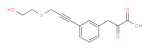 3-(3-(3-((2-hydroxyethyl)thio)prop-1-yn-1-yl)phenyl)-2-oxopropanoic acid