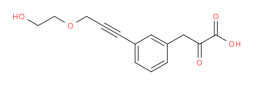 3-(3-(3-(2-hydroxyethoxy)prop-1-yn-1-yl)phenyl)-2-oxopropanoic acid
