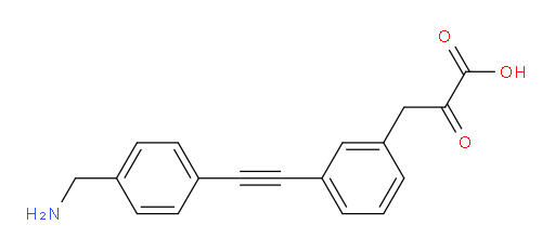3-(3-((4-(aminomethyl)phenyl)ethynyl)phenyl)-2-oxopropanoic acid
